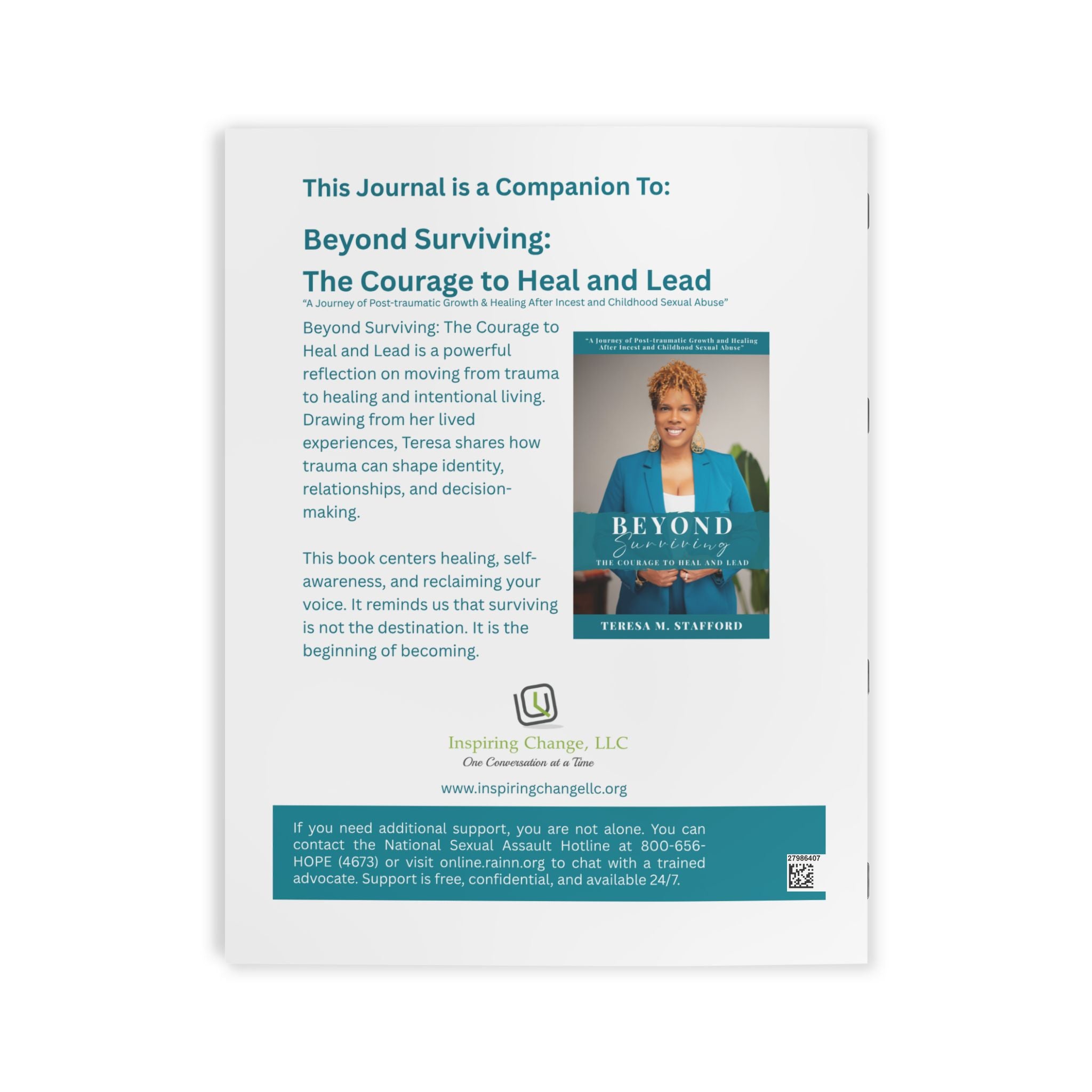 Beyond Surviving: A Healing Journal and Coloring Book