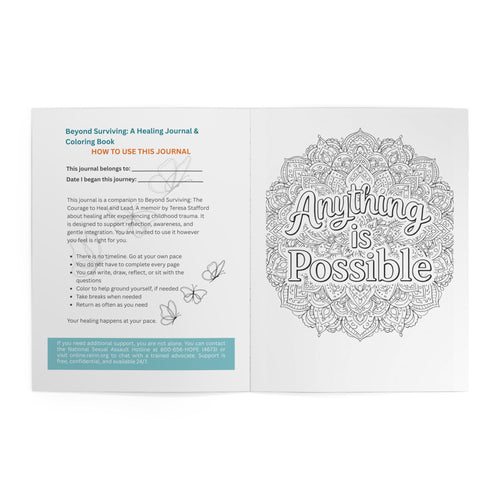 Beyond Surviving: A Healing Journal and Coloring Book